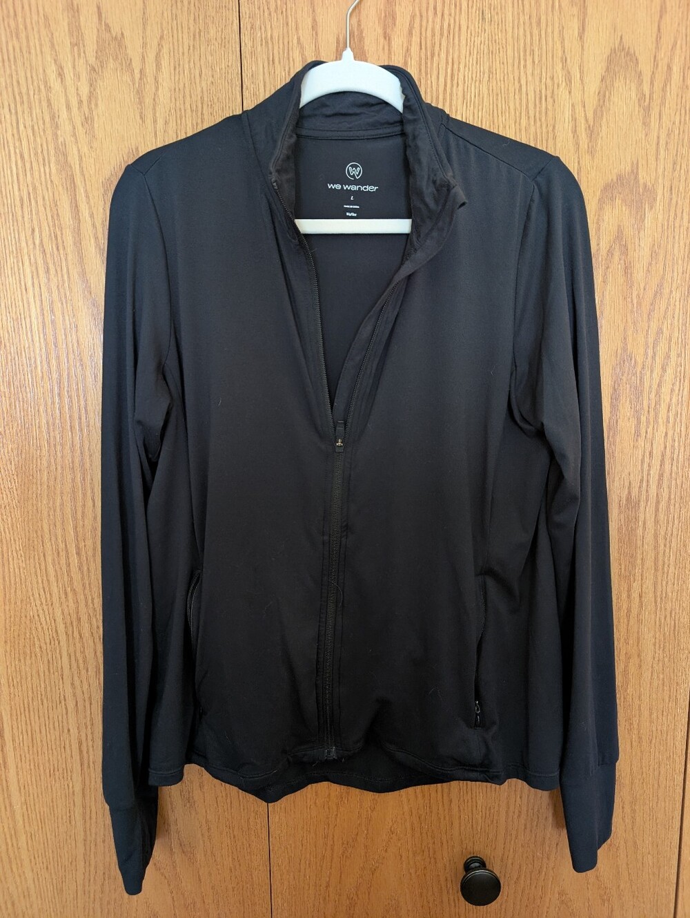 NWOT We Wander Black Full-Zip Active Jacket